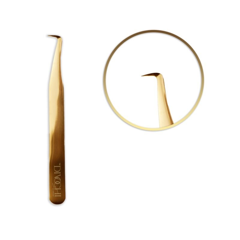Пінцет Круглий чобіток "C" rose gold 1042