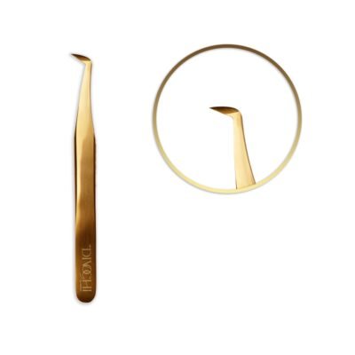 Пінцет Круглий чобіток "A" rose gold 7860